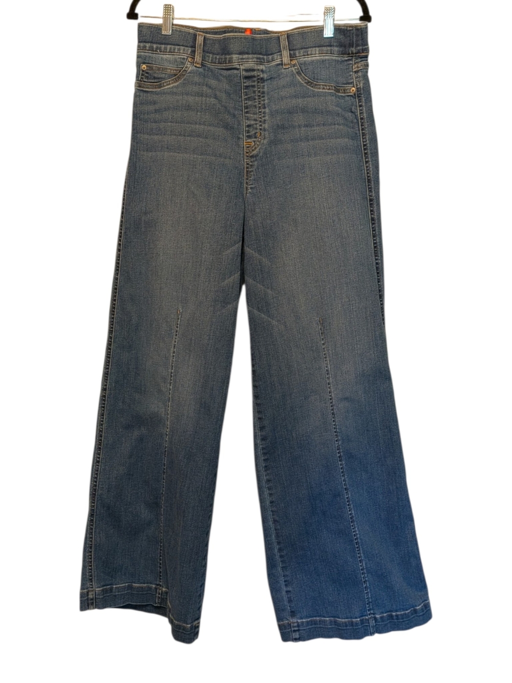 SPANX Wide-Leg Flare Jeans in Blue Size XL